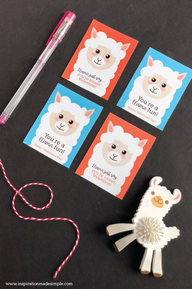Adorable Printable Llama Valentines - Inspiration Made Simple