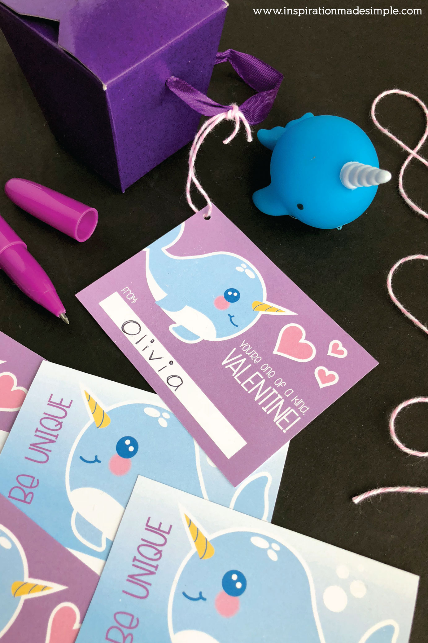 Narwhal Valentines