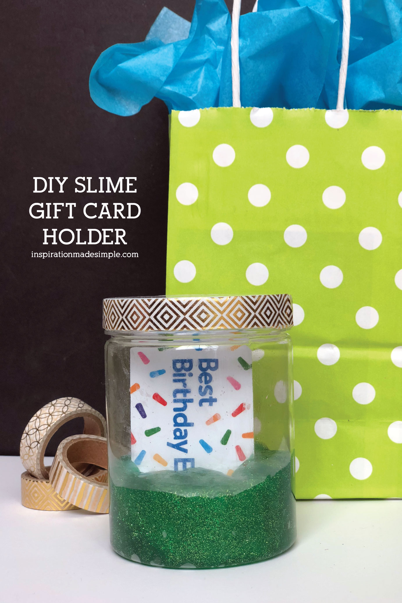 DIY Slime Gift Card Holder 