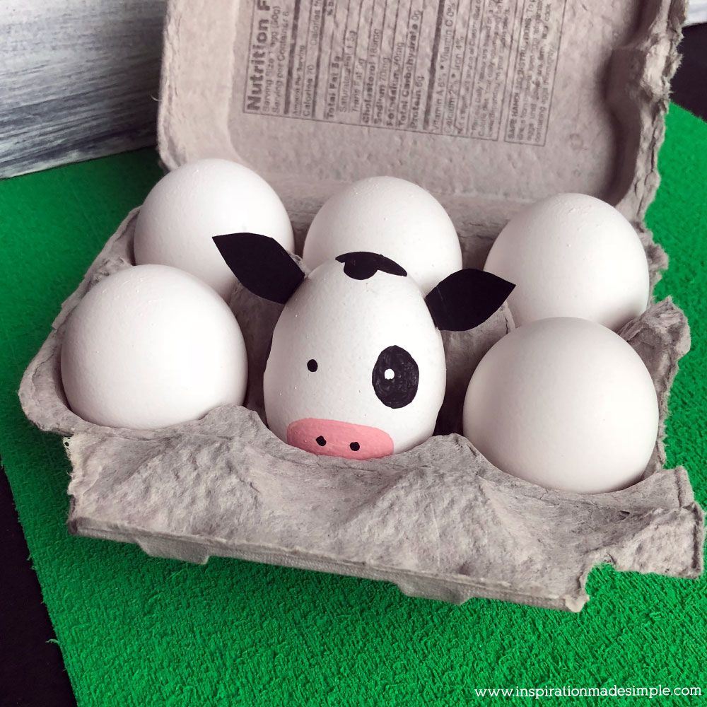DIY Cow Easter Egg