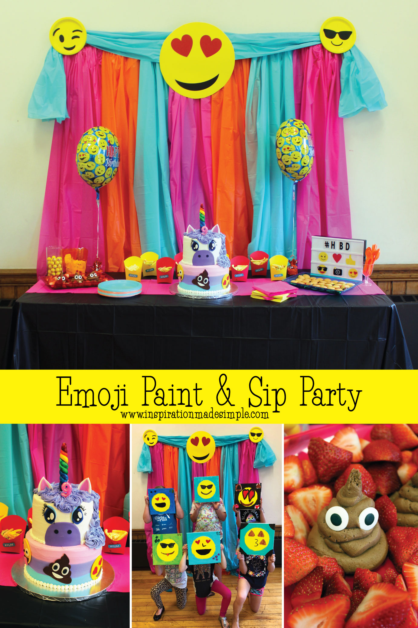 Emoji Paint and Sip Party for Kids