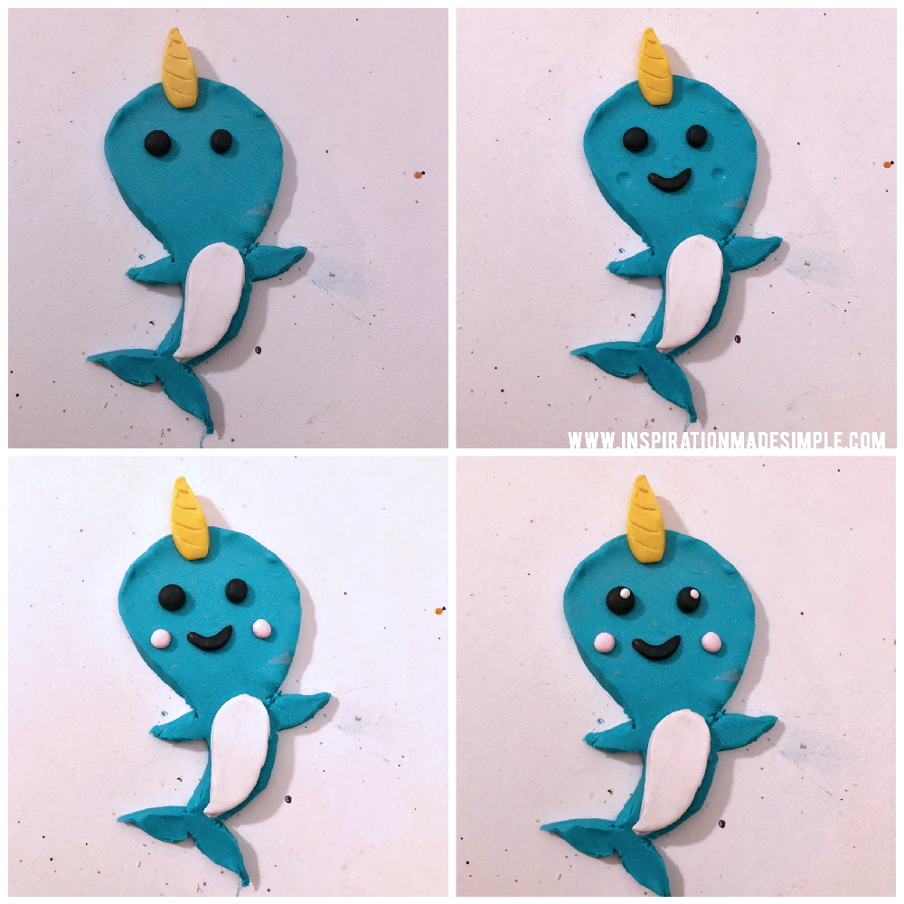DIY Clay Narwhal Ornaments