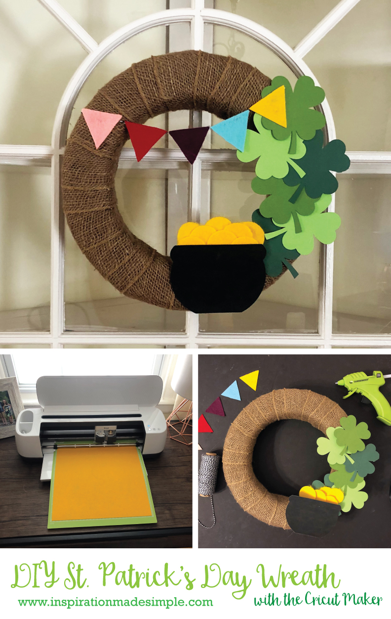 DIY St. Patrick's Day Wreath with the Cricut Maker