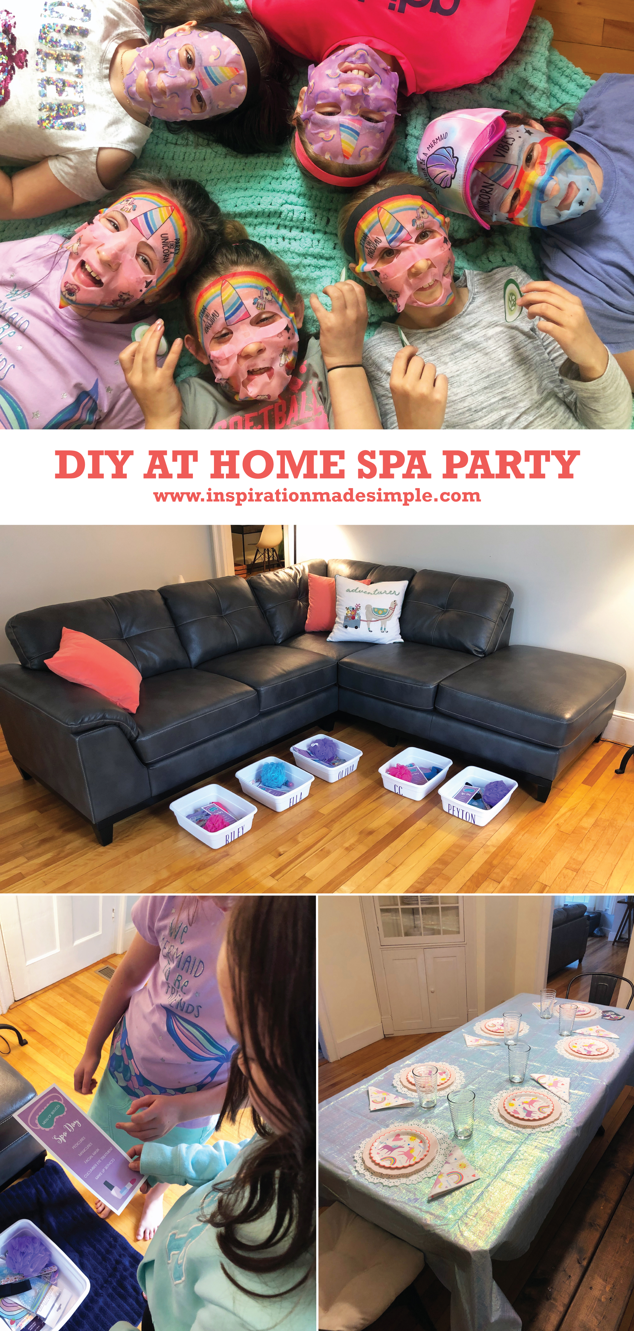 Affordable DIY at home Spa Party 