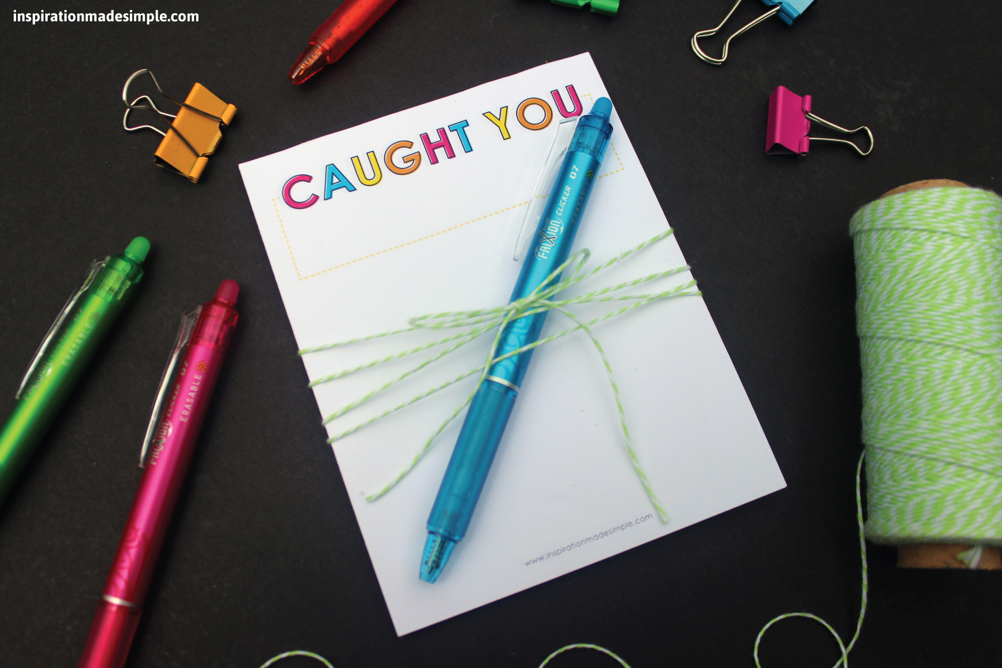 DIY "Caught You" Notepad for Teachers #PilotPen4School #PowerToThePen
