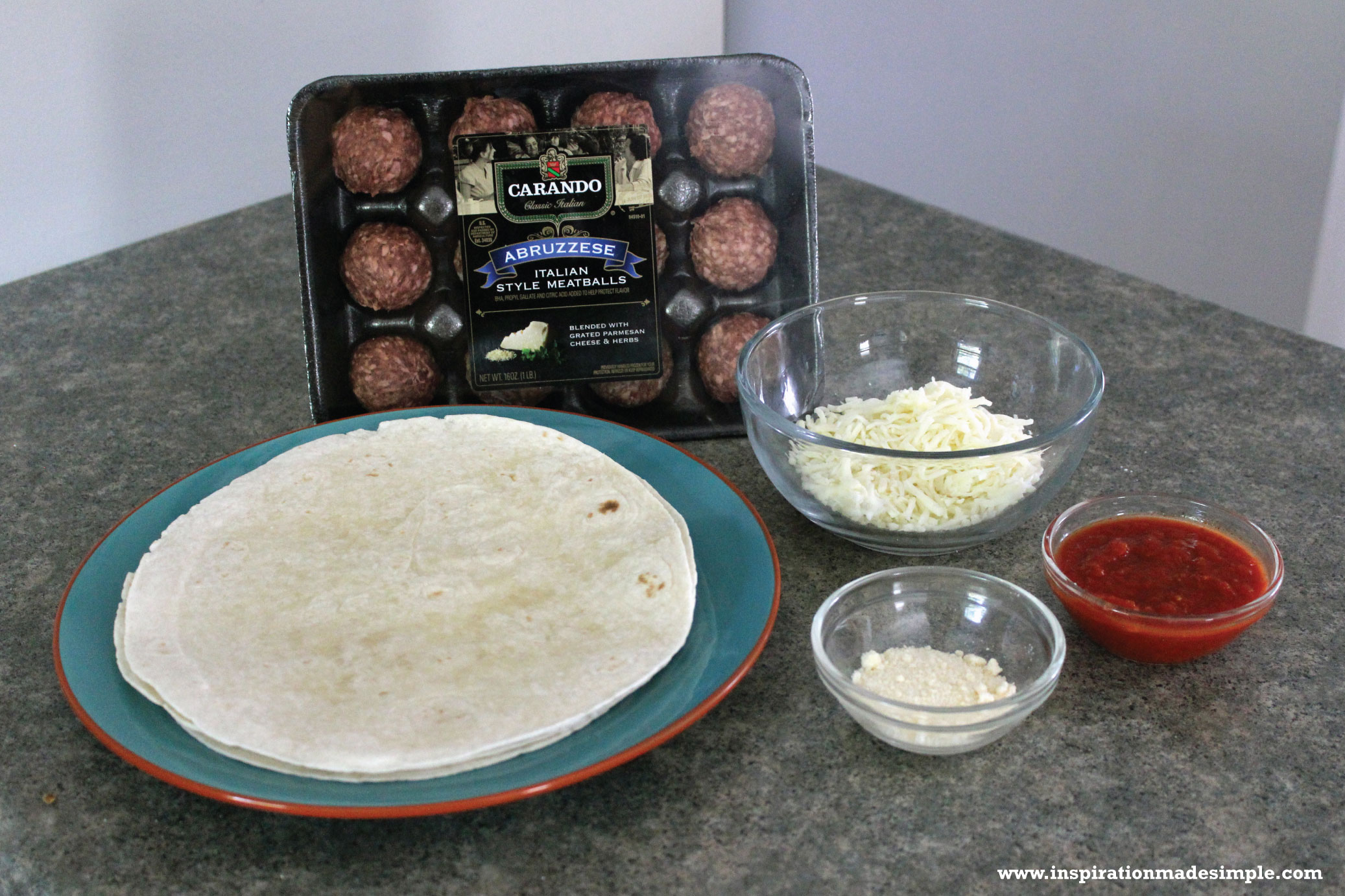 Parmesan Crusted Meatball Quesadillas with Carando Meatballs #MyCarandoMeal