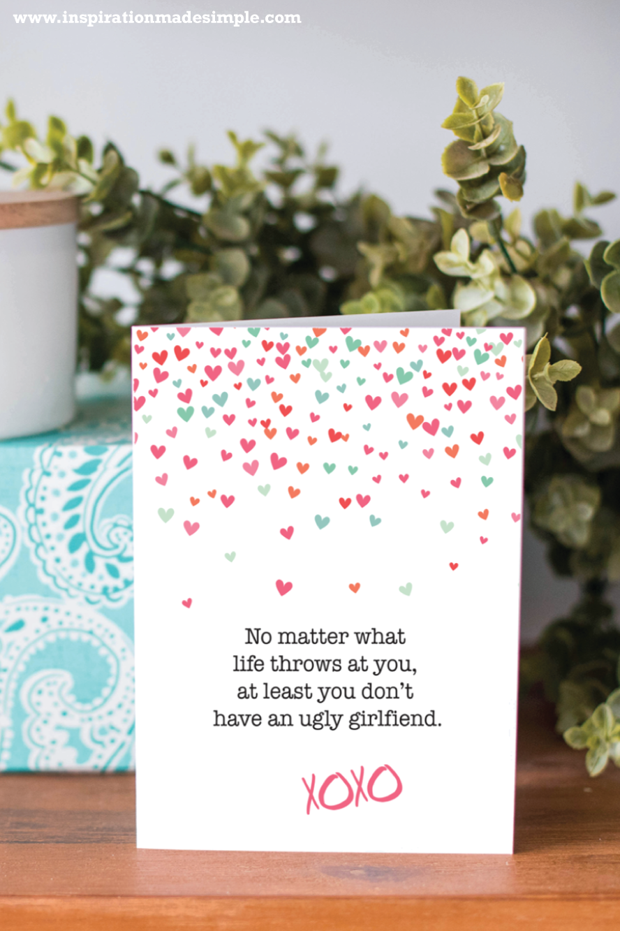 Funny printable card for your boyfriend on his birthday or Valentines Day!
