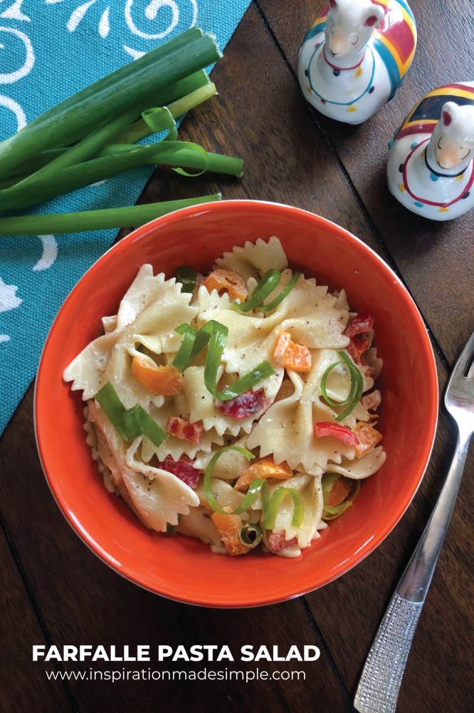 Delicious Farfalle Pasta Salad with Mayo and Vinegar