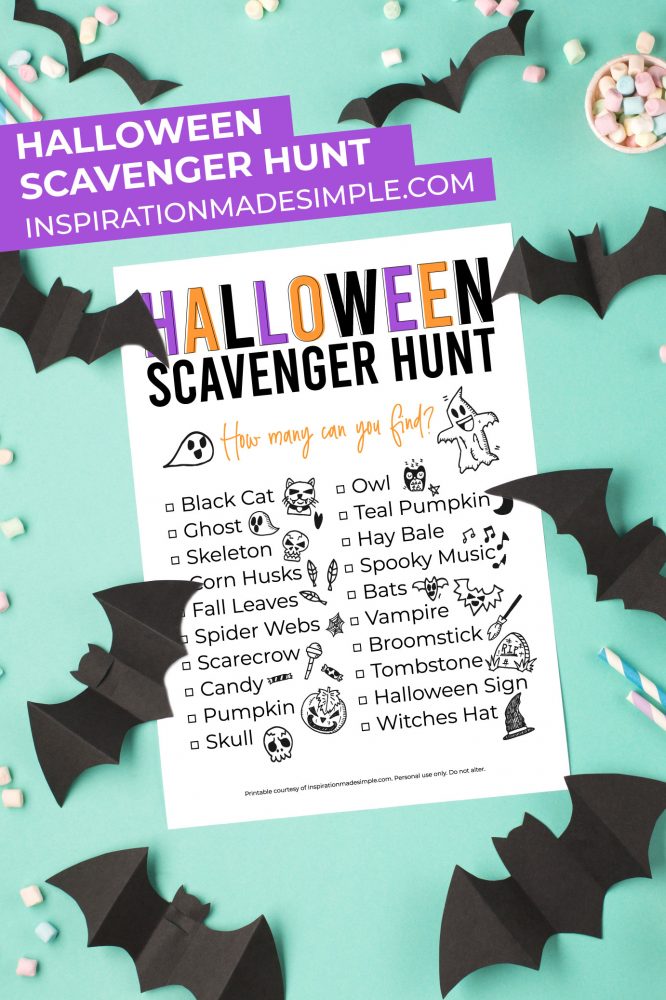 Printable Halloween Scavenger Hunt