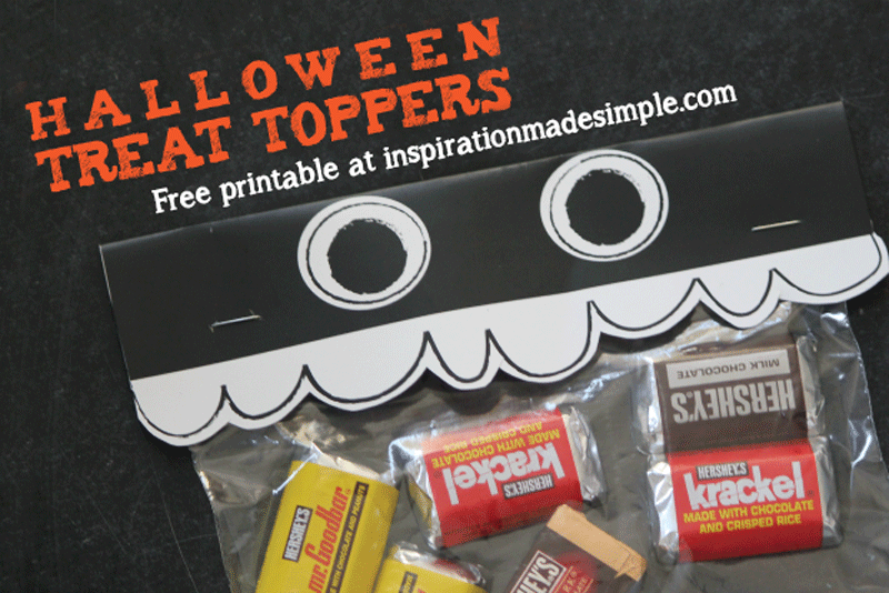 Printable Halloween Treat Toppers