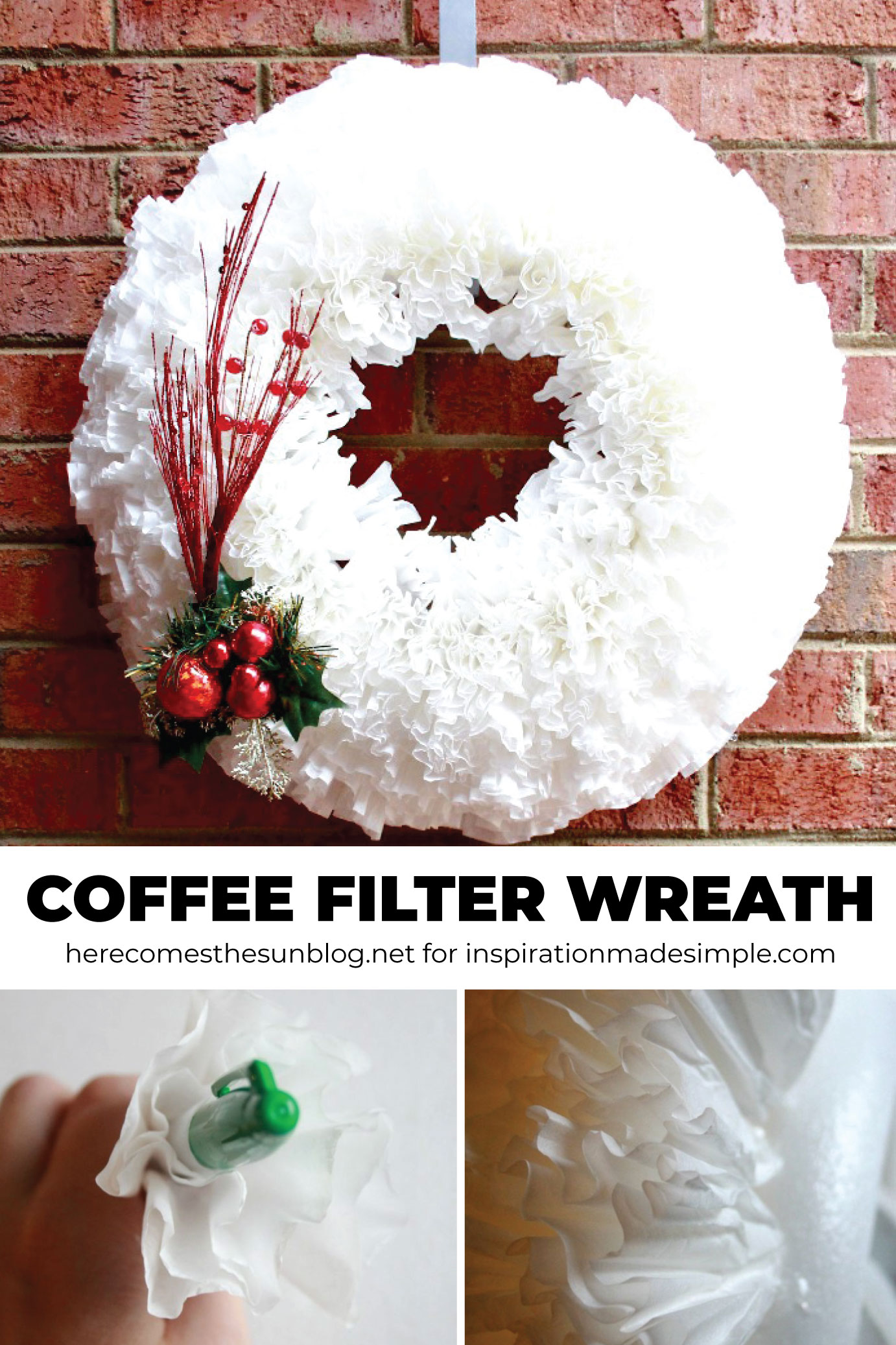 Coffee Filter Wreath Tutorial