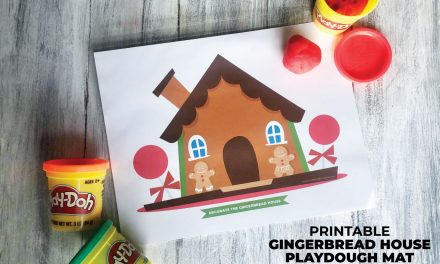 Gingerbread House Playdough Mat