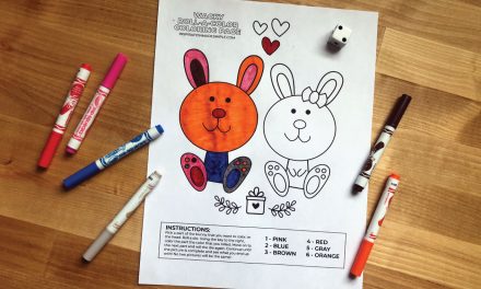 Wacky Roll-a-Color Bunny Coloring Page