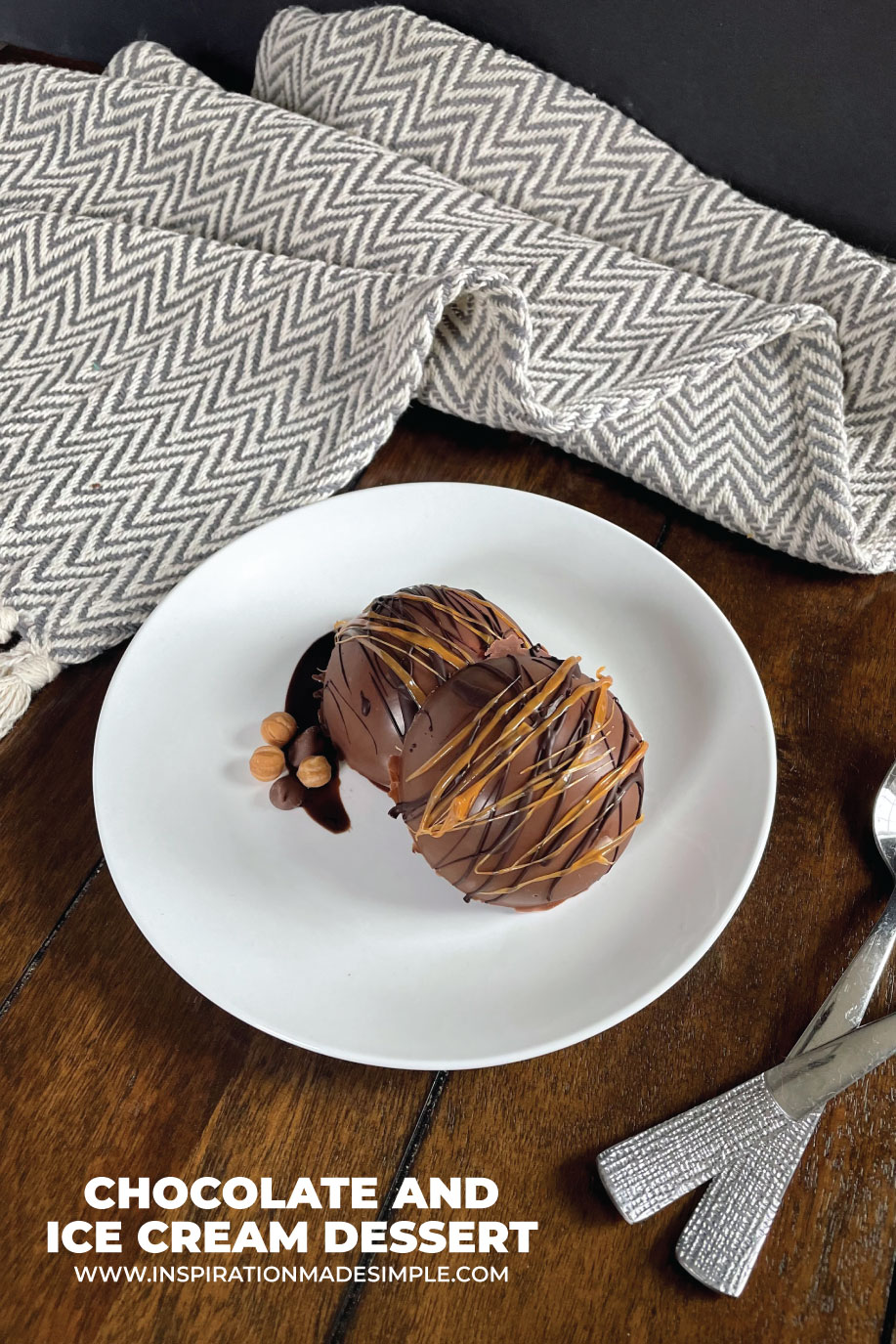 Use those hot cocoa bomb molds to make these Chocolate and Ice Cream Desserts!
