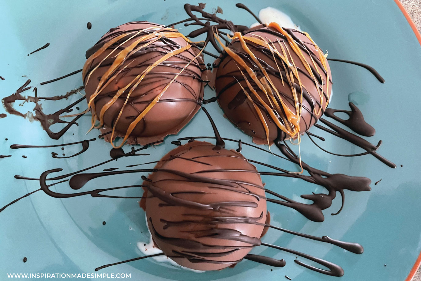 Chocolate and Caramel Drizzled Dessert