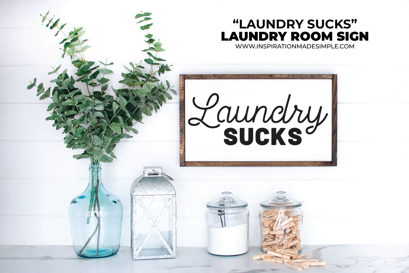 DIY Laundry Room Sign with the Cricut Maker