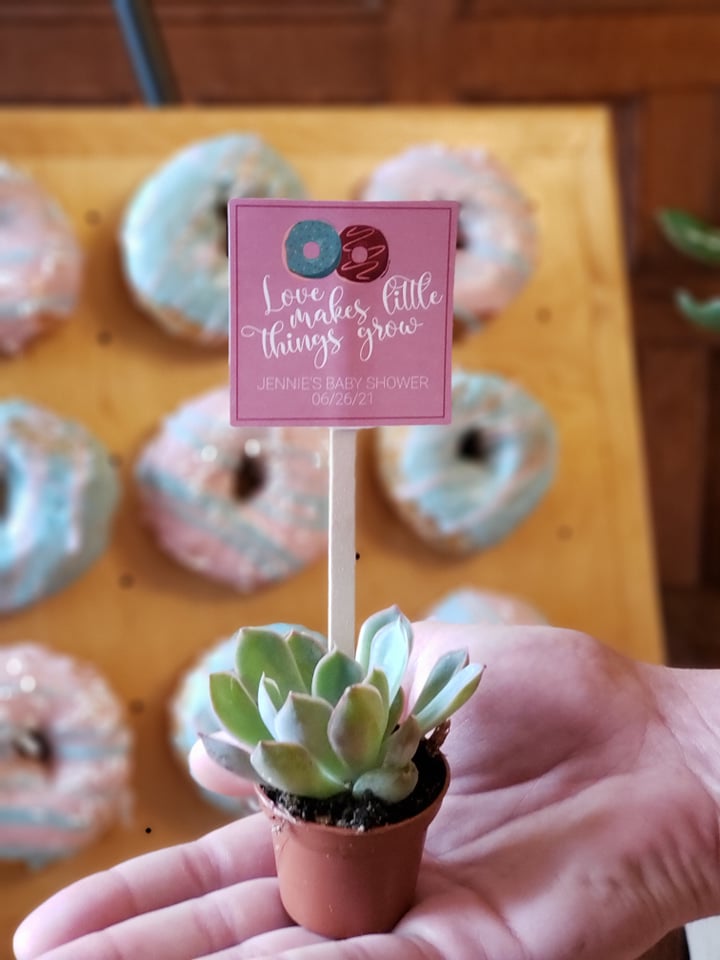 Donut Themed Baby Shower Favor Tag