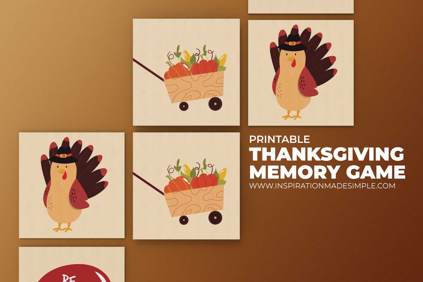 Printable Thanksgiving Learning Game for Kids