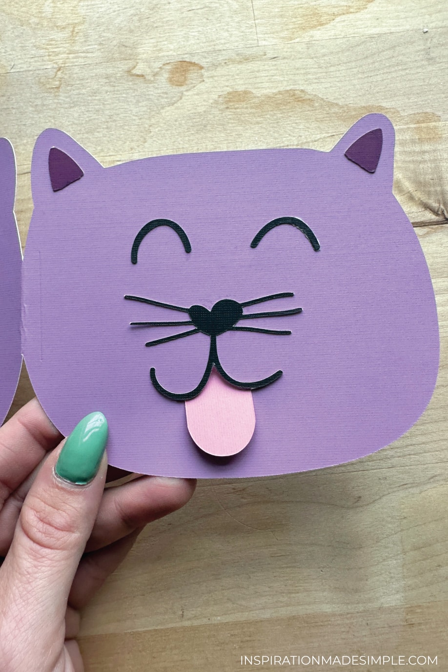 DIY Cat Card with Pull Out Tongue